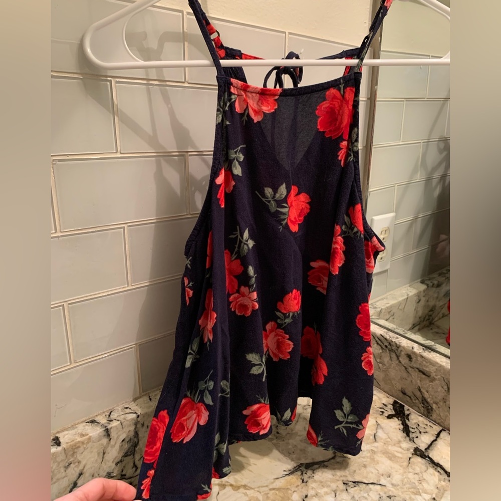 Hollister flower tank top
